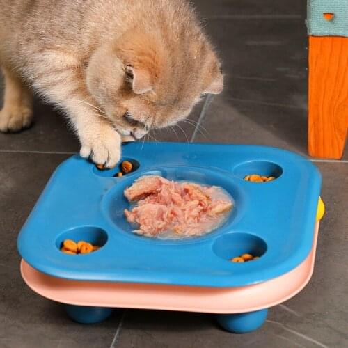 Multifunctional Cat Toy Food Bowl Kitten Pet Track Toy Two-In-One Pet Amusement Toy Food Bowl For Fun Pet Playing