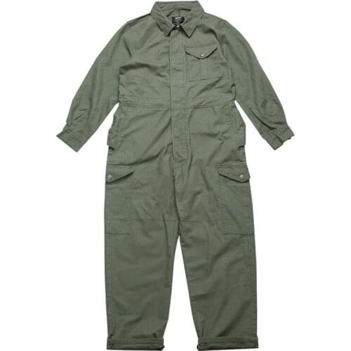 Mens Jumpsuit Loose Work Clothes Multi-pocket Pants Cotton Casual Trousers Overalls F57
