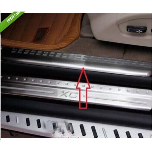 Stainless steel inside door sill scuff plate for VOLVO XC60 2014 2015