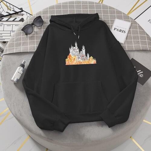 Autumn Oversized Hoodies Sweatshirt Womens Casual White Top Fashion Hooded Sweatshirt Long Sleeve Print Graphic Jacket Women