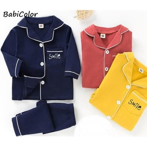 Girls Pajamas Set Autumn Long Sleeve Childrens Sleepwear Set Cotton Pajamas Boy Pyjamas Sets For Kids Childrens Day Gift