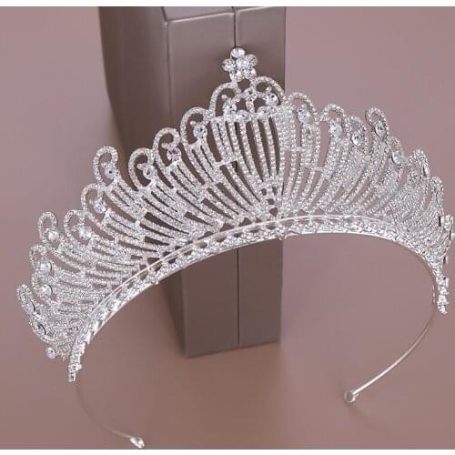 Luxury Crystal Bride Tiaras And Crowns Rhinestone Wedding Crown Queen Diadem Pageant Party Crown Bridal Hair Jewelry Accessories