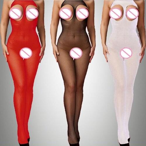Sexy Underwear Bodystockings Babydoll Hot Mujer Tight Fishnet Bodysuit Lingerie Sleepwear Crotchless Erotic Teddies Plus