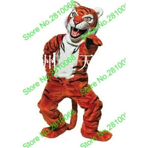 Syflyno Can be washed with water No deformation EVA Material Helmet Orange Tiger Mascot Costumes cartoon Apparel 402