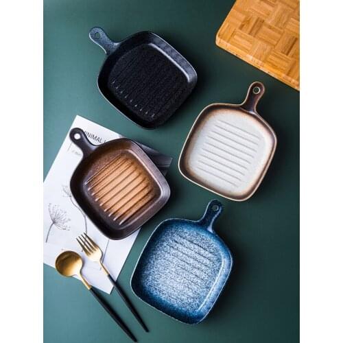 Special ceramic tableware handles for household microwave ovens, breakfast dishes, creative western dishes and ovens