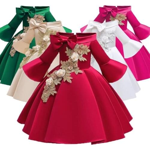 Summer Wedding Dresses For Girls Party Embroidery Kid Princess Costume Children Clothing Performance Toddler Girl Dress Vestidos