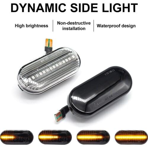 Led Dynamic Side Marker Turn Signal Light Sequential Blinker Light For SEAT Ibiza 6L Cordoba Toledo 1M Leon For VW Bora Golf
