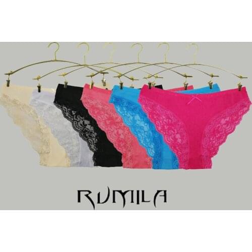 Cotton multi-color Sexy cozy comfortable Lace Briefs thongs women Underwear panties Lingerie for women 12pcs/lot 86785