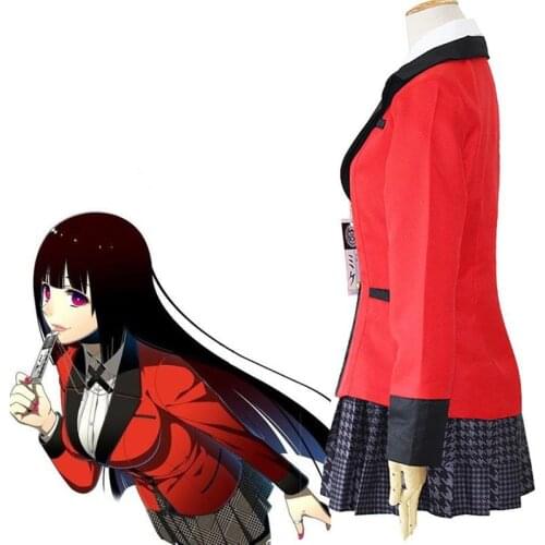 Woman Party Costumes Full Set Kakegurui Yumeko Cosplay Costume Anime Cosplay Coat Stockings Halloween Costume For Carnival