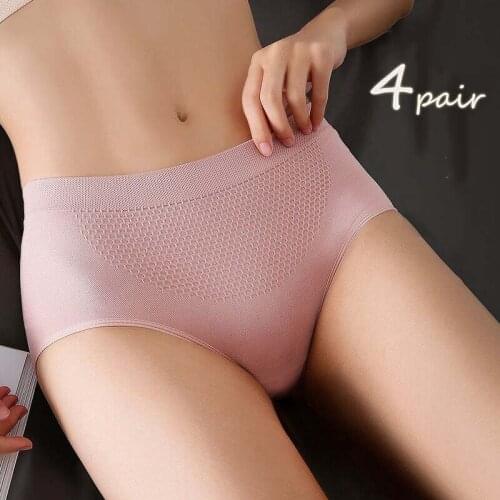 Solid Plus size Womens panties underwear set erotic Sexy lingerie Seamless for women periods pregnant menstrual cotton briefs