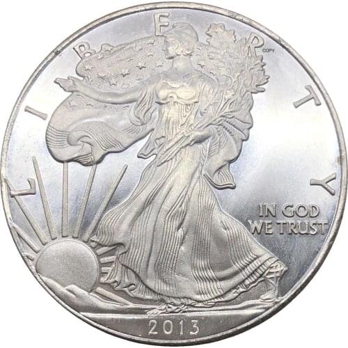 United States 1 Dollar American Silver Eagle Bullion Coin 2013 W Type Plated Silver Commemorative Coin Copy coin