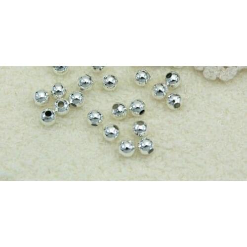 100 PCS 2mm 3mm 4mm 6mm 8mm 10mm Metal Raw Brass Round Beads DIY Hole Beads For Jewelry Making hu6udf