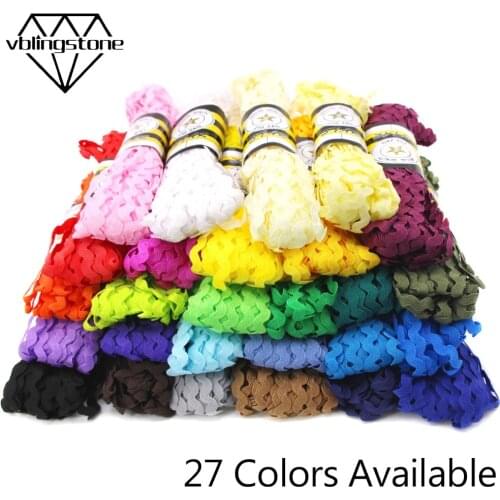 15Yards 8mm Multi-colors Ribbon Ric Rac Zig Zag Lace Trimming Ribbon For Clothes DIY Crafts Home Party Decoration Terylene Tapes