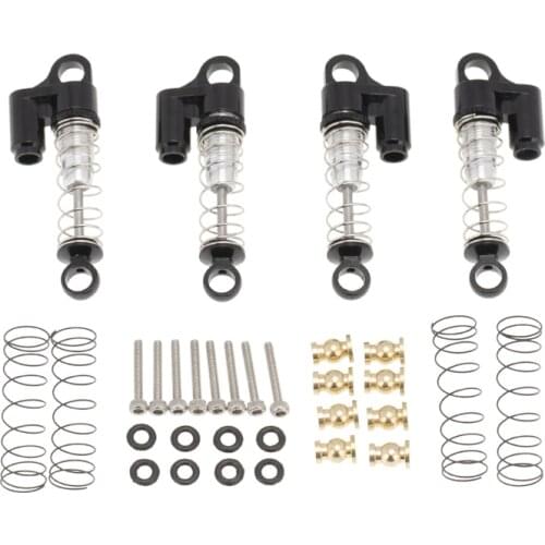 4PCS Replacement Aluminum Shock Absorber Spring Damper Kit For 1/24 Axial SCX24 90081 AXI00001 RC Crawler Car Repair Accessories