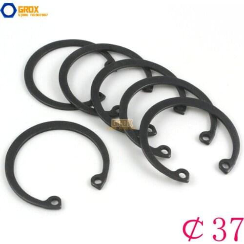 50 Pieces Size: 37 Steel Internal Circlip Snap Retaining Ring