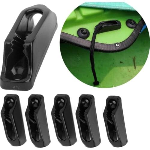 6PC Canoe Kayak Cord Lock Rudder Skeg Control Cordlock Nylon Self-lock Rope Cord Tensioner Runner Anchor Jam Cleat 6PCs
