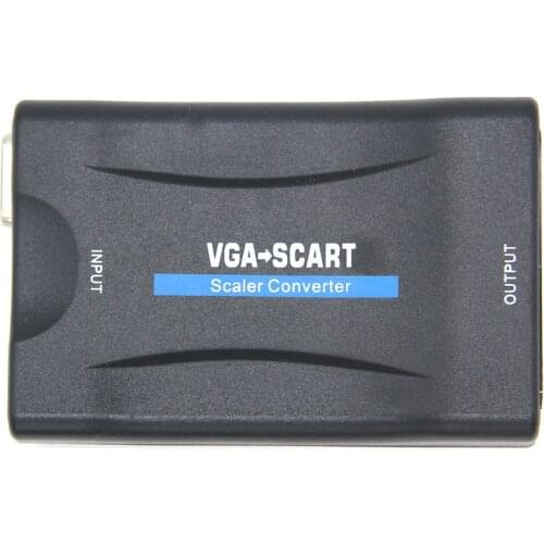 VGA to SCART Video Audio Converter Adapter Conversor Digital for TV Signaling Adapter Connector Remote Control for Smart TV