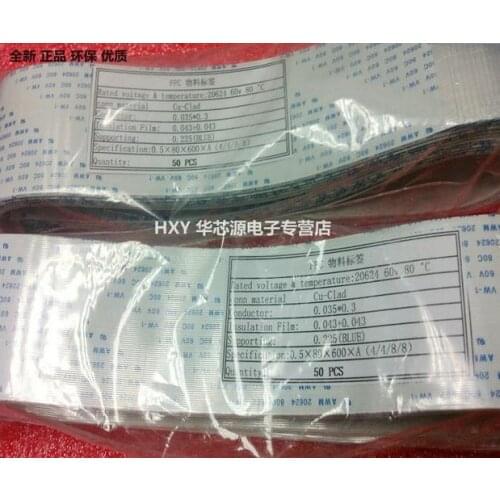 Free shipping flat cable the loop 0.5mm-80p-600mm-A FPC LCD LVDS 0.5mm 80pin 600mm lenght coplanar direction ffc line 2pcs/lot