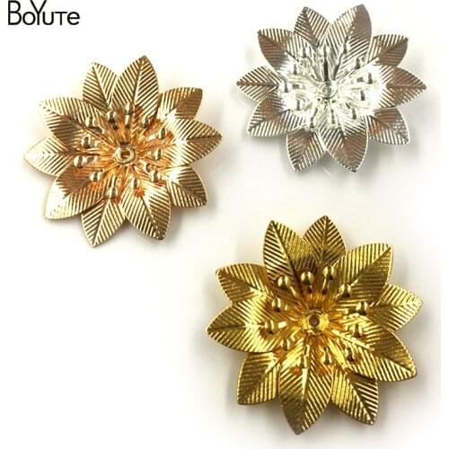 BoYuTe 20Pcs 29MM Metal Brass Flower Pistil Charms for Jewelry Making Diy Accessories
