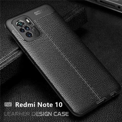 For Cover Xiaomi Redmi Note 10 Case For Redmi Note 10 Capas Phone Bumper TPU Soft Leather For Fundas Redmi Note 10 Cover 6.43"