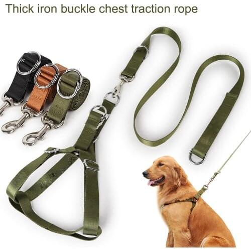 Pet Dog and Cat Adjustable Harness with Leash Reflective Large Dog Walk Out Harness Vest for Dog Chest Strap Pets Accessories