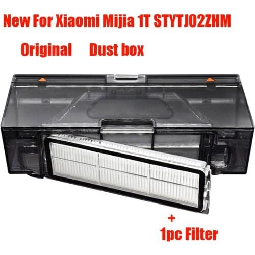 New HEPA Filter & Dust Box Original Accessories For XiaoMi Mijia 1T STYTJ02ZHM Robot Vacuum Cleaner Sparte Parts