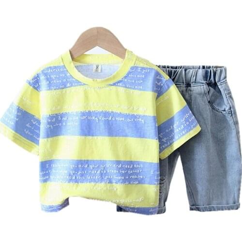 New Summer Baby Girl Clothes Suit Children Boys Clothing Cotton T Shirt Shorts 2Pcs/set Toddler Fashion Costume Kids Tracksuits