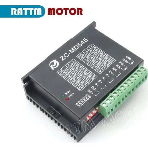 ZC-MD545 stepper motor Driver Controller 5A 12-40VDC 16 Micro-Step For CNC Router Mill 57,42,60,39 stepper motor Stepping motor