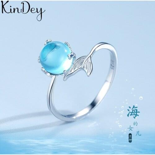 Summer Bohemian Ethnic Fish Mermaid Tail Ring For Women Female Fashion Finger Rings Korean Rings Girl Party Gift Gothic Jewelry