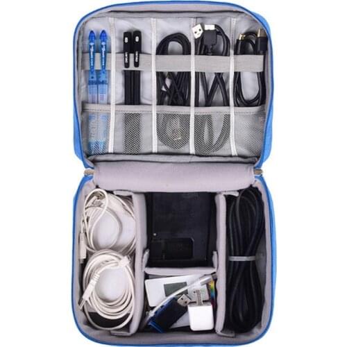 Hot Sales Portable Travel Dust-proof Charger Data Cable Electronics Storage Bag Organizer