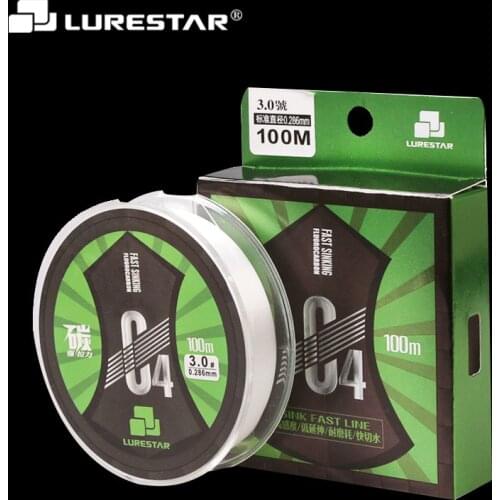 Lurestar 100m 100% Pure Fluorocarbon fishing line 5-30LB Super strong brand Main Line clear fly fishing line pesca