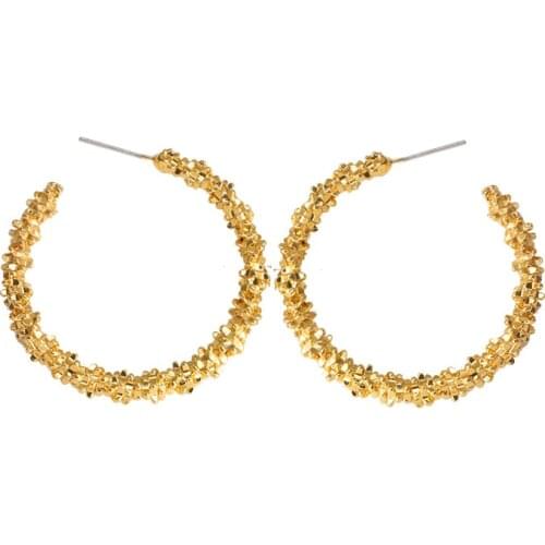 Charm S925 Needle Fashion Earrings New Exaggerated Big Temperament Net Red Circle Love Five-pointed Star Acrylic Earrings