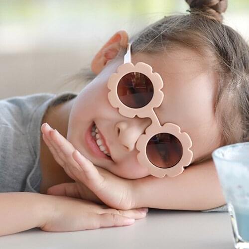 2020 Kids Round Flower Sunglasses Boy Girl Goggles Fashion Gradient Lens Sun Glasses for Brand Children Loveliness Shades UV400