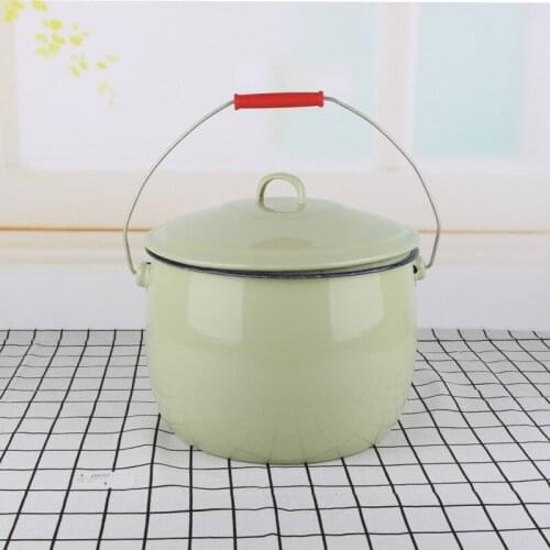 One Piece Portable Enamel Bucket With Lid For Water, Rice, Whole Grains, Oil, Kitchen Accessories Experiment Buckets