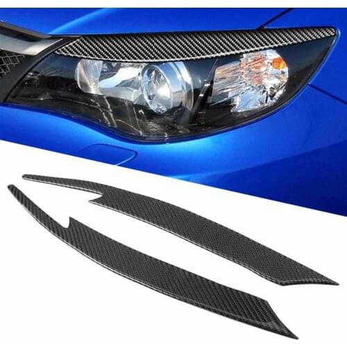 Pair Carbon Fiber Eyelids Decal Headlight Eyebrow Sticker Cover Fit for Subaru Impreza WRX STI 2008 2009 2010 2011 Car style