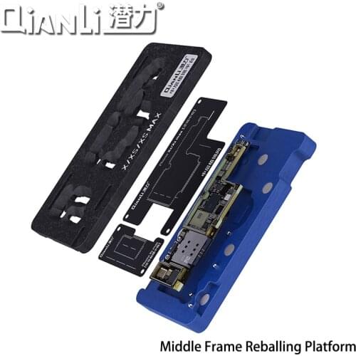 QianLi Middle Frame Reballing Platform Motherboard Fixture BGA Reballing Stencil Tin Planting Table for iPhone X XS MAX 11 Pro