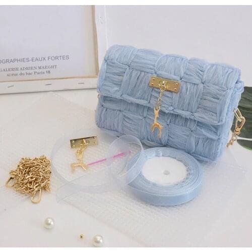 Practical Bag Handmade Mesh Cloth Bag Making Materials Handcraft Latch Hook Bags Weaving Material DIY Bag Making Accessories