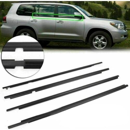 For Toyota 4runner 2010-2021 Rubber Weatherstrip Window Glass Seal Door Belt Weather Strip Outer Molding Trim Auto Accessories