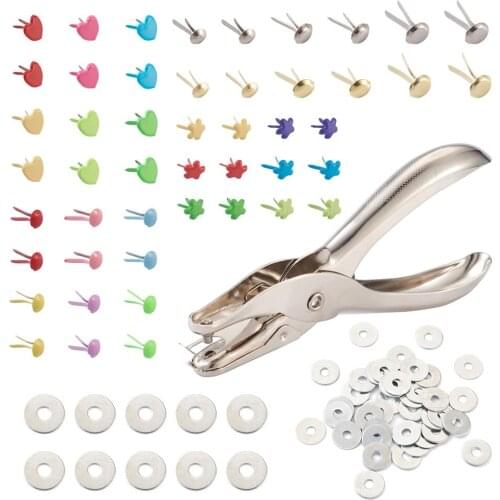 1Set Iron Brads Alloy Handheld Puncher Tools For Scrapbooking Wedding Supplies DIY PaperCards Bags Jewelry Making Accessories