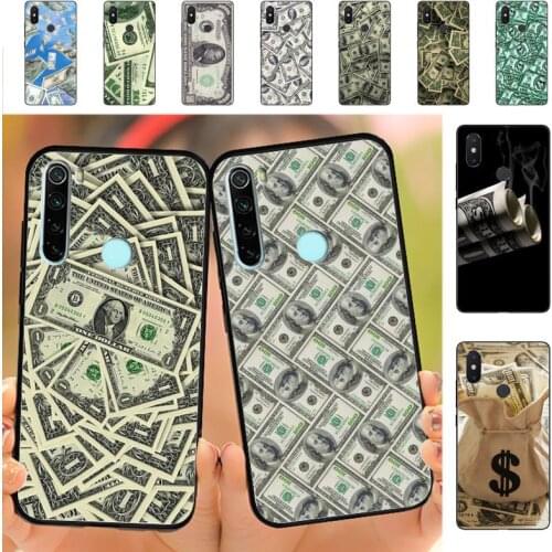 RuiCaiCa Money Dollars Phone Case for RedMi note 7 8 9 6 5 4 X pro 8T 5A