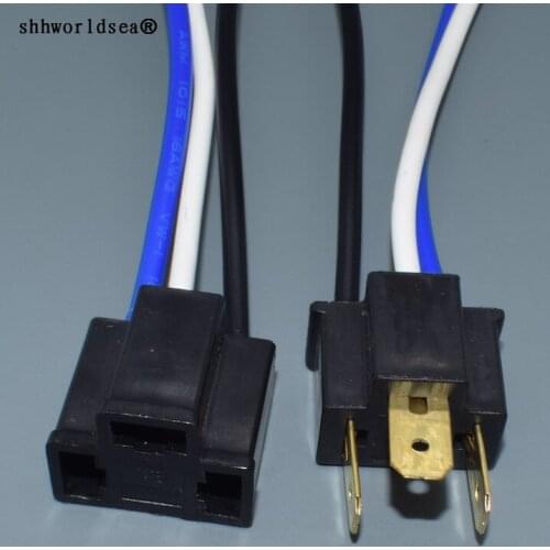Shhworldsea H4 9003 male female Headlight Wiring Harness lamp holder socket CONNECTOR ADAPTER