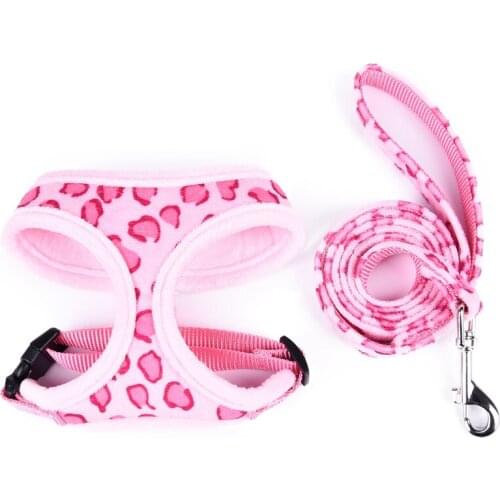 Harness and Leash Set Dogs Pets Animals Leash Puppy Harness Cute Collar Soft Breathable Puppy Vest Chihuahua Pets Dog Harness