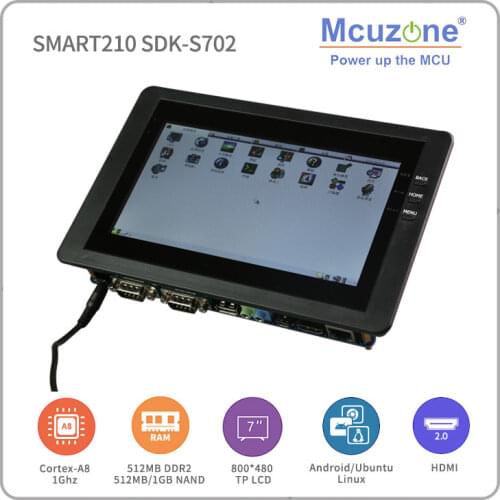 SMART210/TINY210V2SDK-S702 S5PV210 Cortex-A8 Board with 7" 800480 TFT LCD Capacitive touch 512M DDR 512M/ 1GB NAND