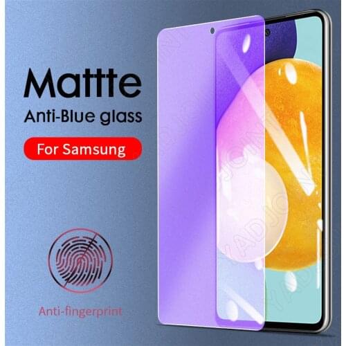Anti Blue Light Matte Tempered Glass For Samsung Galaxy A72 A52 A32 A12 A31 A51 A71 A21S A10 A50 M21 M31 Screen Protector Film