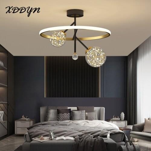 Gold Lustre Modern Led Chandelier For Living room Bedroom Dining room Lamp Decor Indoor Ceiling Chandeliers Light Fixtures Metal