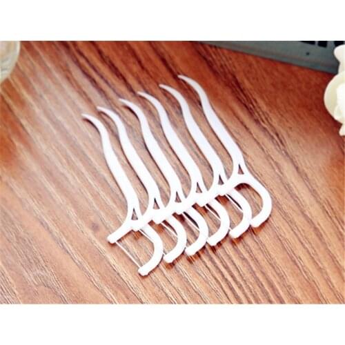 10 pcs/bag Double Head Dental Floss Interdental Toothpick Brush Brush Teeth Stick Dental Oral Care Toothpicks Floss