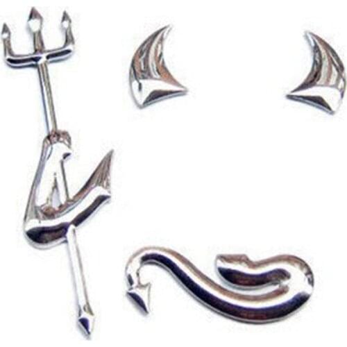 1 PC Car Sticker Funny Fashion 3D Little Devil Demon Styling Universal Auto Emblem Logo PVC Decals Decoration DIY Accessories