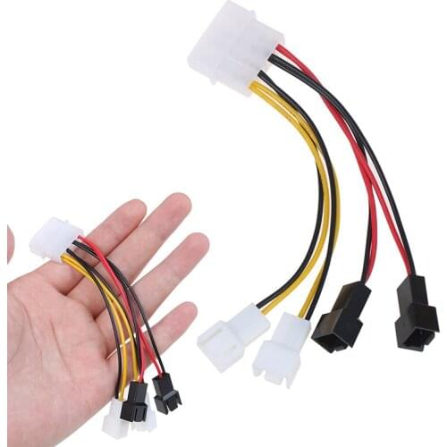 1pcs 4-Pin Molex/IDE To 3-Pin CPU/Chasis/Case Fan Power Cable Adapter Connector High Quality