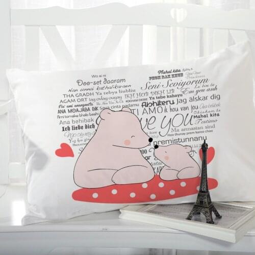 1pc Animal Cartoon Pillow cover Pillow case Bedding Pillowcase Pillowcovers decorative 3D Print for children kids baby love