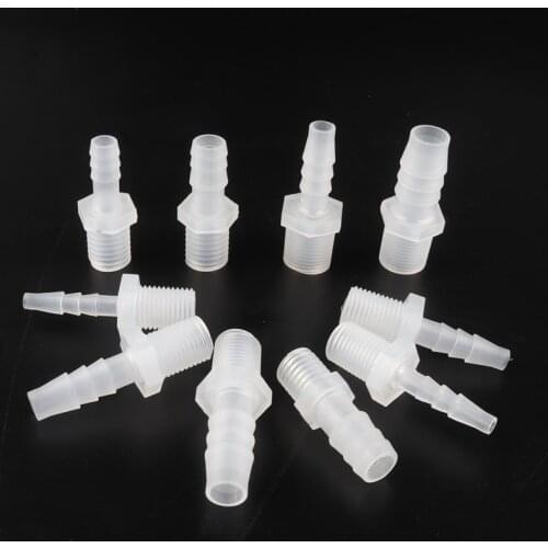 10Pcs/Lot G3/4'' Thread To 10~25mm PP Plastic Connectors Aquarium Fish Tank Adapter Air Pump Hose Joints Garden Watering Fitting